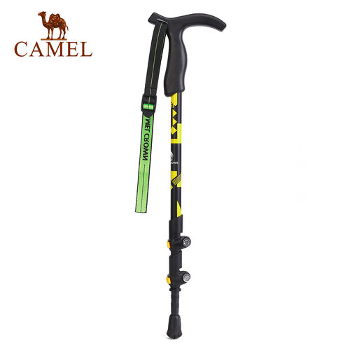骆驼户外碳素登山杖男手杖超轻多功能伸缩拐棍徒步拐杖女爬山装备